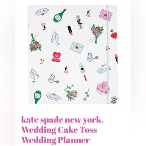 Kate Spade 'Wedding Cake Toss' Bridal Planner | New | Boxed | Gold Ring Bound